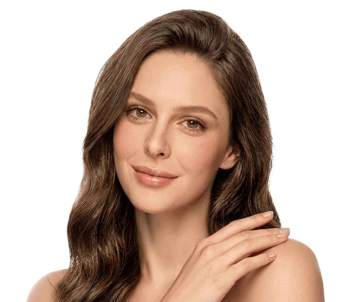 Sprâncene înainte de colorare — exemplu oficial BRONSUN NUDE RANGE